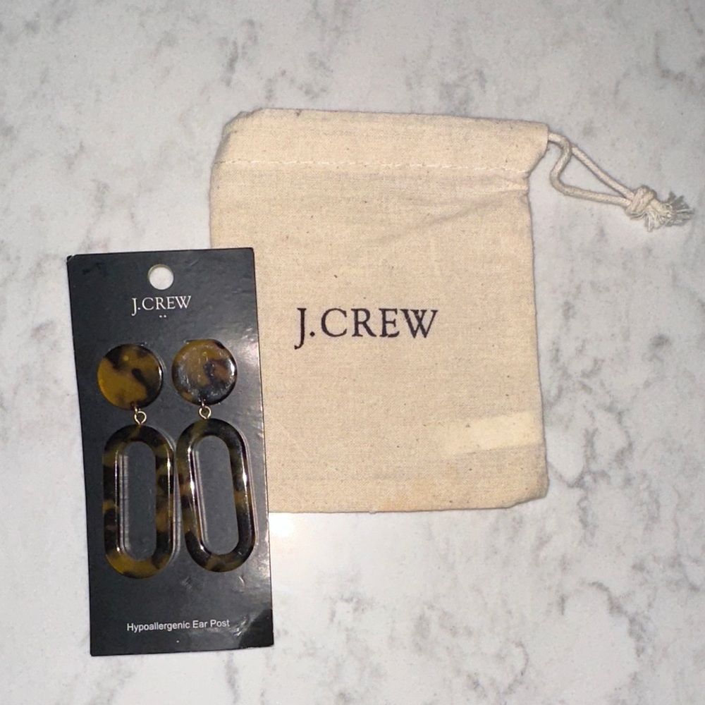 J. Crew Brown Tortoise Earrings